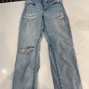 American Eagle Outfitters Light Blue Distressed Skinny Jeans